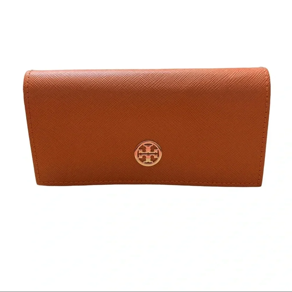 Tory Burch Orange Magnetic Closure Sunglasses Case